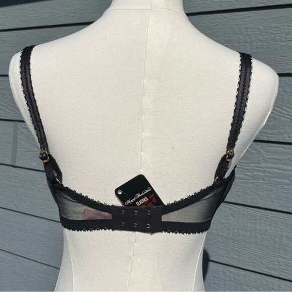 Agent Provocateur SET Black and Pink Fifi BRA 36DD OUVERT BRIEF Large NWT - Picture 8 of 17